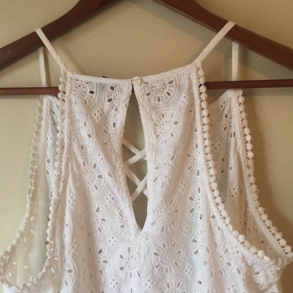 Derek Heart Women’s White Top Sleeveless 100% Cotton Size Medium - Picture 7 of 12